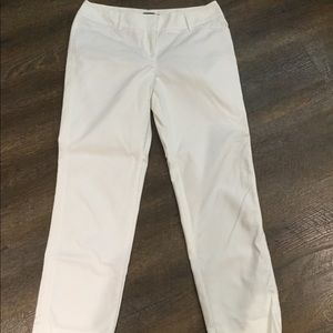 WHBM white cropped pants